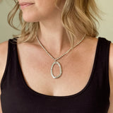 Oval Pendant Silver Ball NK SILVER