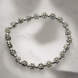 Elasticated Flower Bracelet Silver
