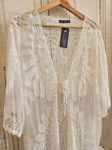 Timeless White Lace Kimono