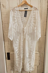 Timeless White Lace Kimono