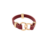 Edge Red Wine Avril Bracelet - Gold