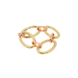 Oval & Link Hardware Bracelet - Gold