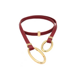 Red Wine Avril Edge Strand Necklace - Gold