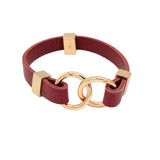 Edge Red Wine Avril Bracelet - Gold