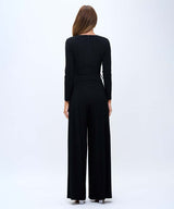 3/4 Sleeve Crossover Jumpsuit