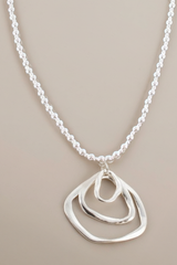 Triple Ring Pendant Silver Ball NK