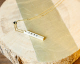 Brass Block Necklace