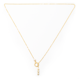 Triple Pearl Loop Necklace