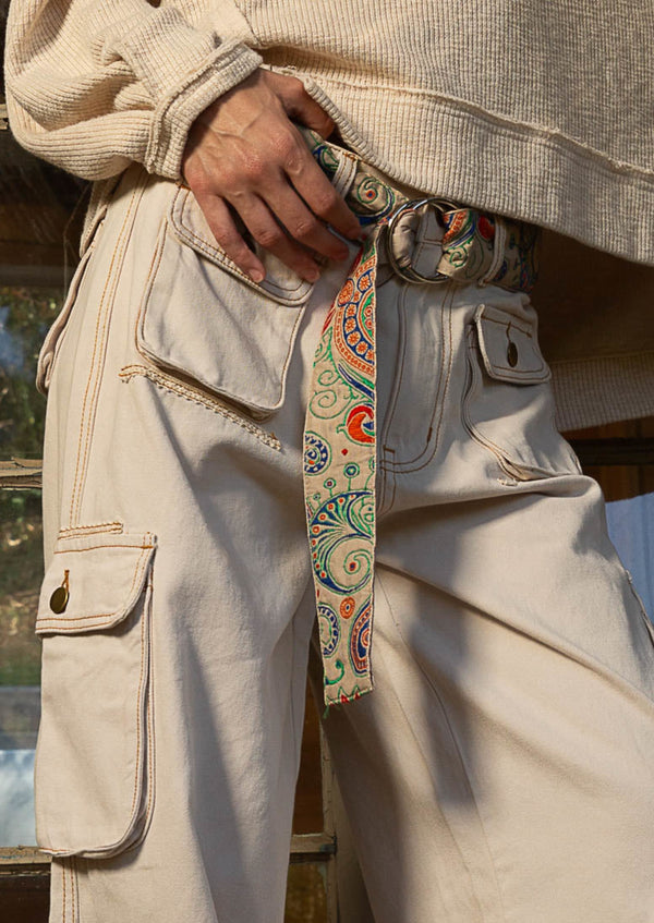 Embroidered Patterned Cloth Belt
