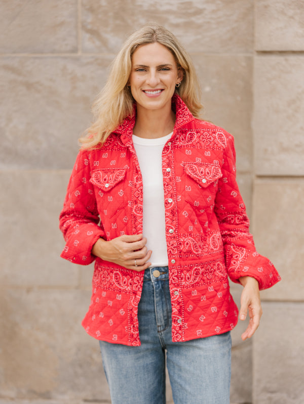 Bandana Quilted Shacket