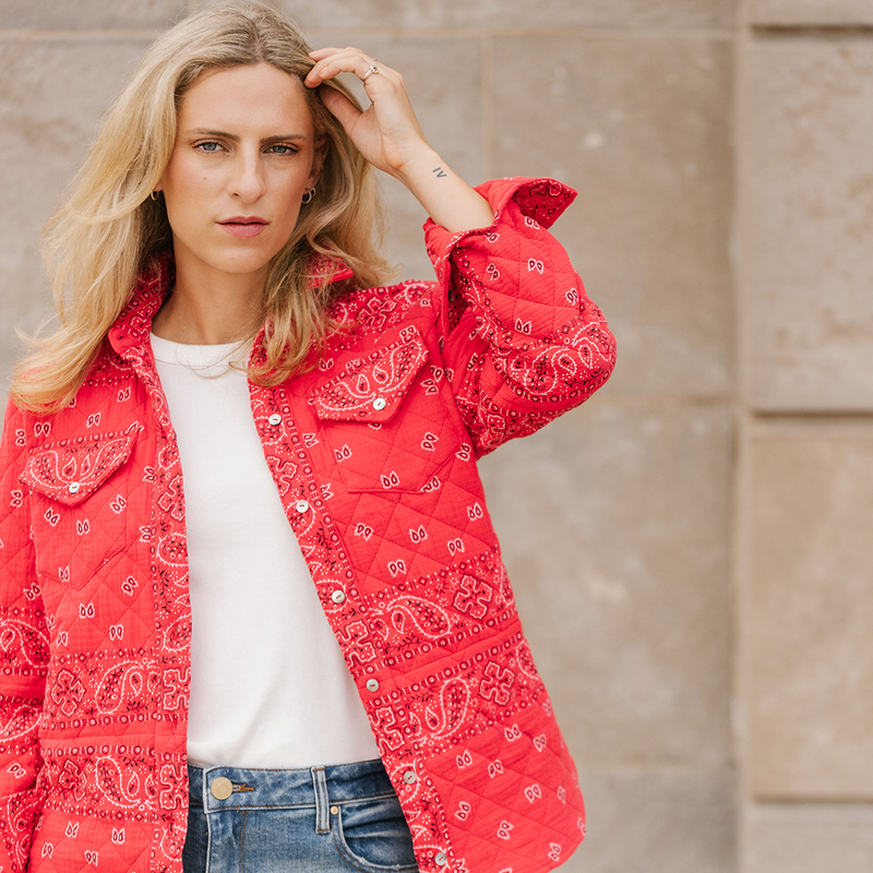 Bandana Quilted Shacket