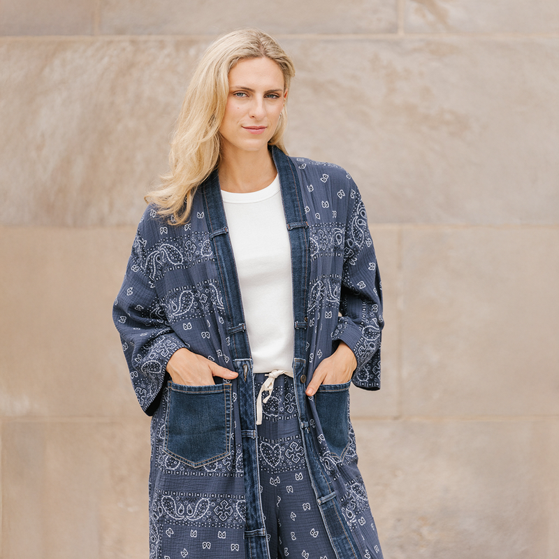 Bandana Long Cardigan