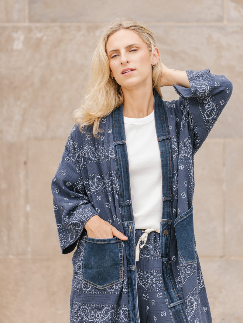 Bandana Long Cardigan