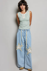 Wide Leg Pant with Drawstring