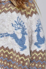 Reindeer Zip-up Cardigan