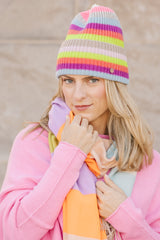 Multi Stripe Knit Beanie