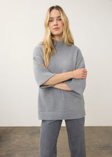 Mock Neck Lightweight Sweater