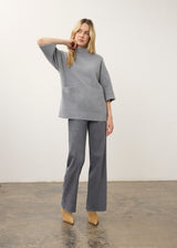 Mock Neck Lightweight Sweater