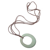 Simple Oval Pendant On Suede