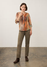 3/4 Sleeve Henley Top
