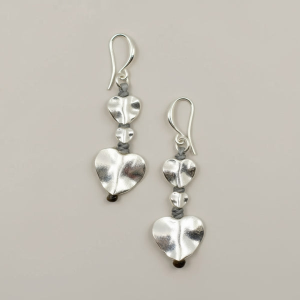 Double Drop Heart Earrings