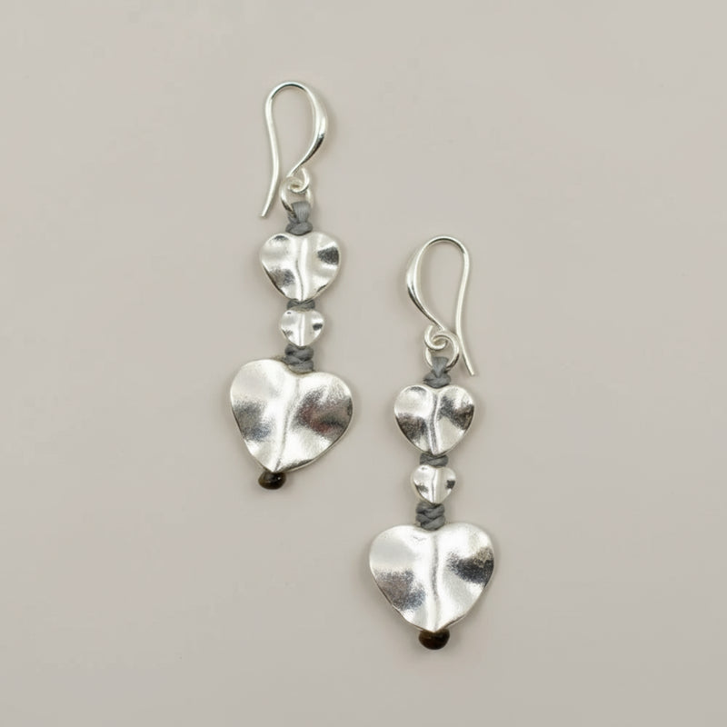 Double Drop Heart Earrings