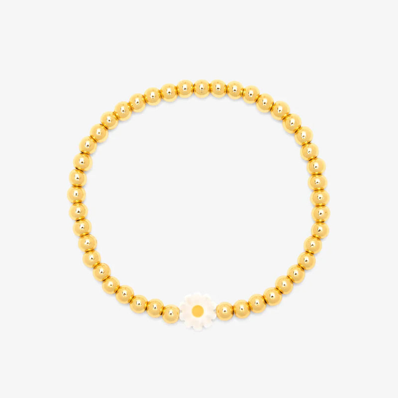 Daisy Bead Stretch Bracelet