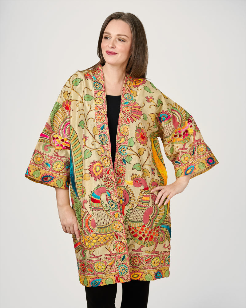 Vintage Peacock Kimono