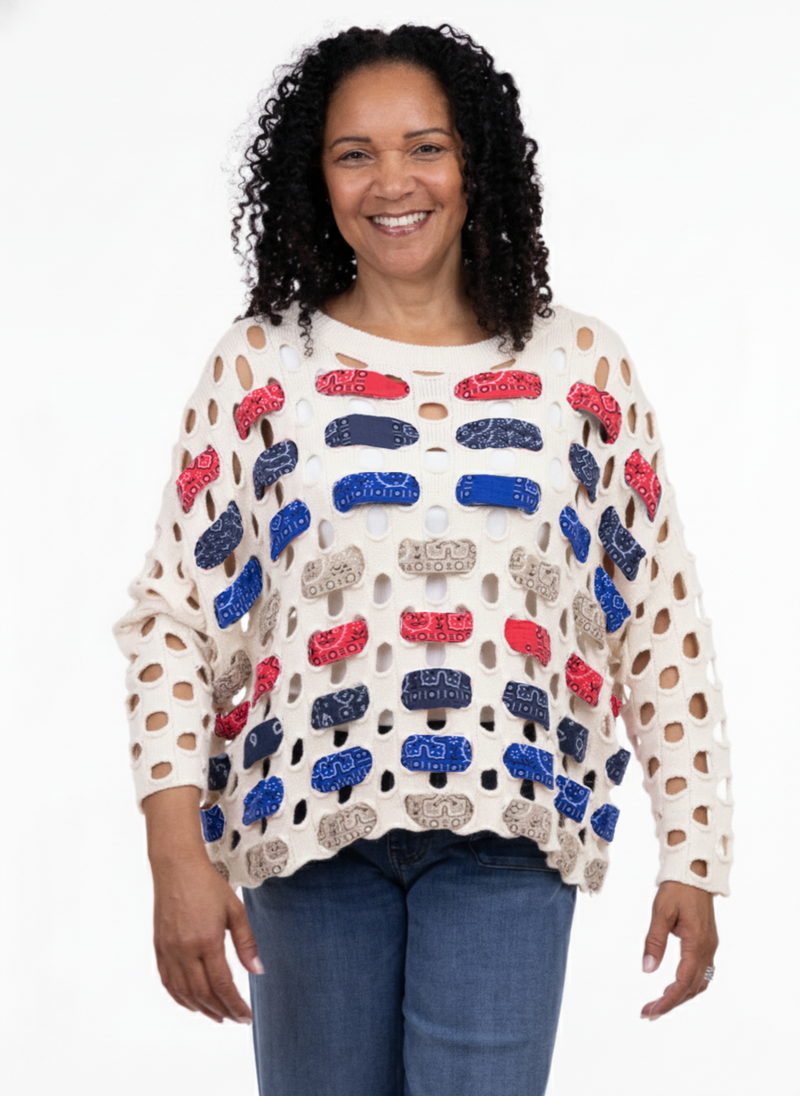 Bandana Weave Pullover