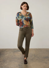 Drop Shoulder V-Neck Top