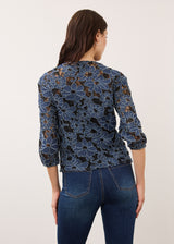 3/4 Sleeve Popover Top