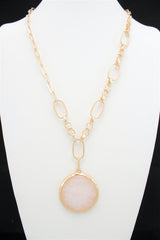 Quartz Circle Necklace