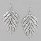 Leaf Filigree Drop Earrings