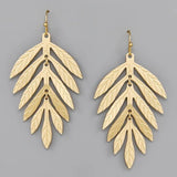 Leaf Filigree Drop Earrings