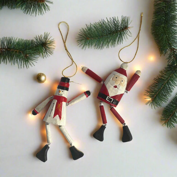 Hanging Puppet Snowman Ornament