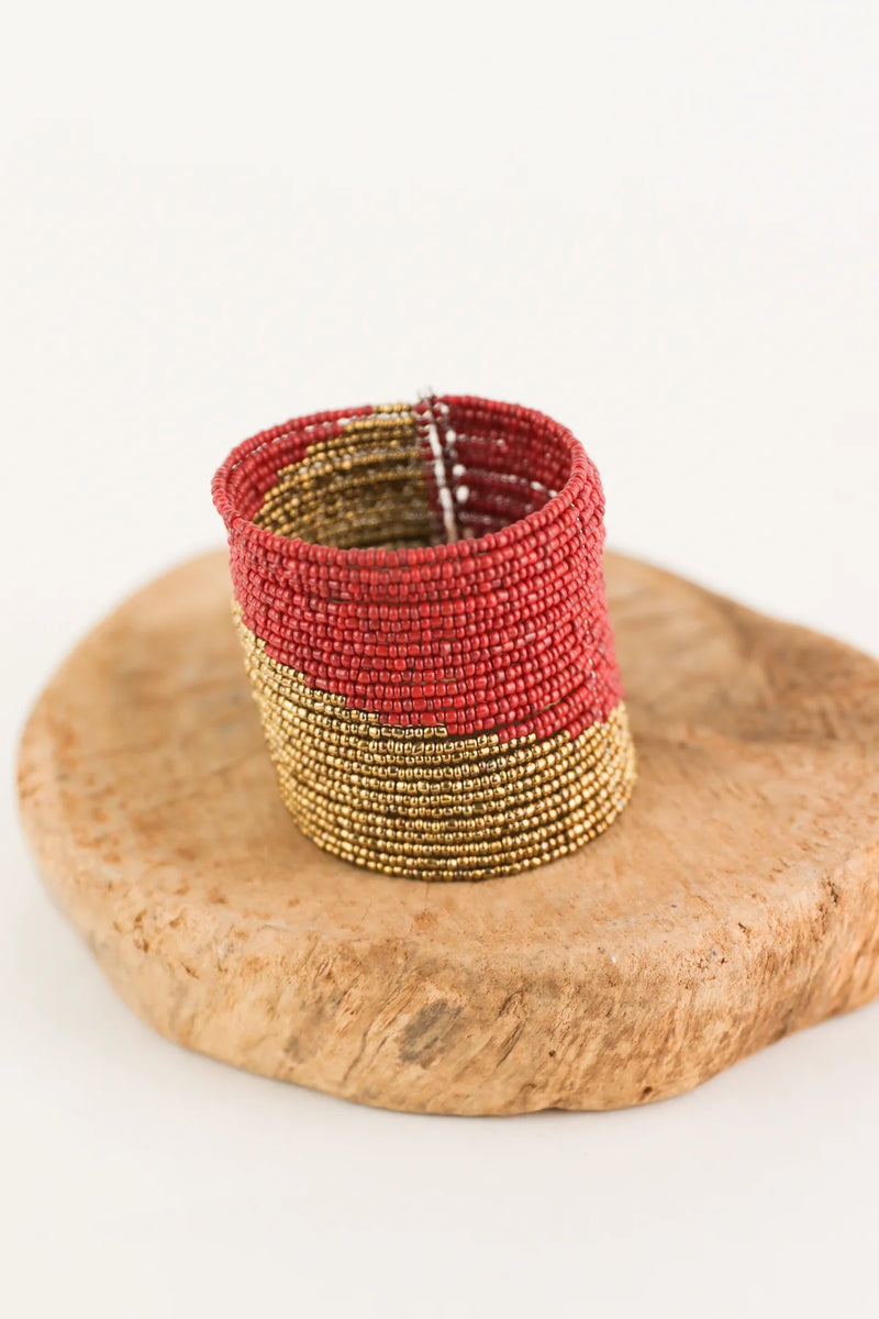 Golden Hour Beaded Cuff