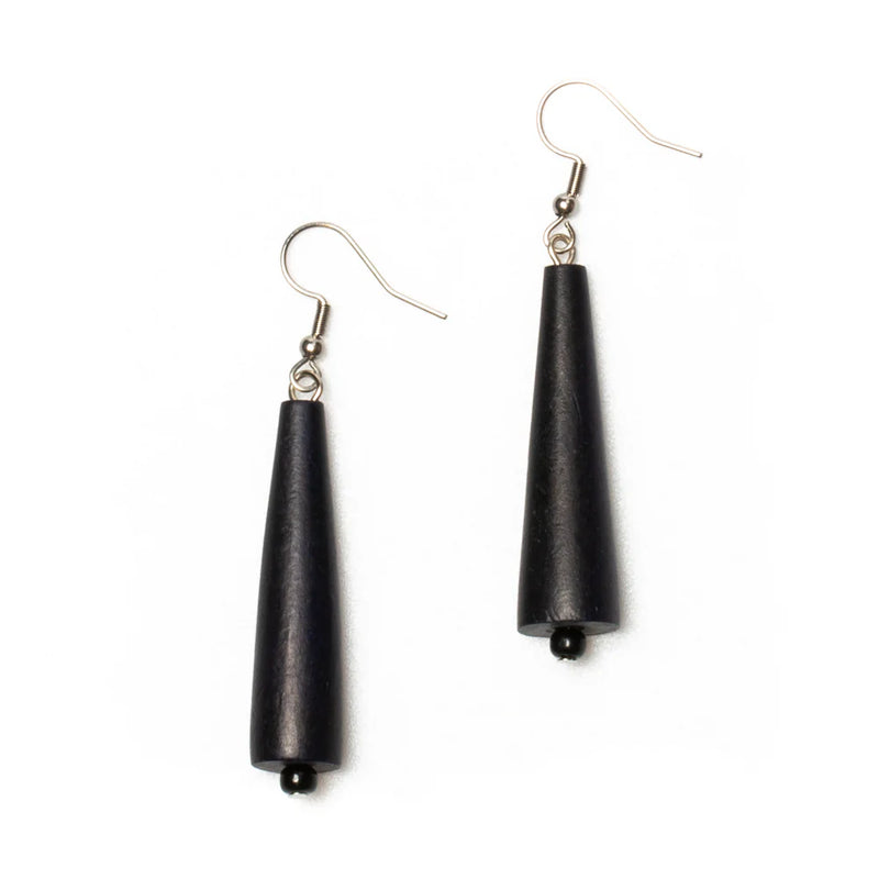 Wooden Cone Earrings