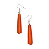 Wooden Cone Earrings