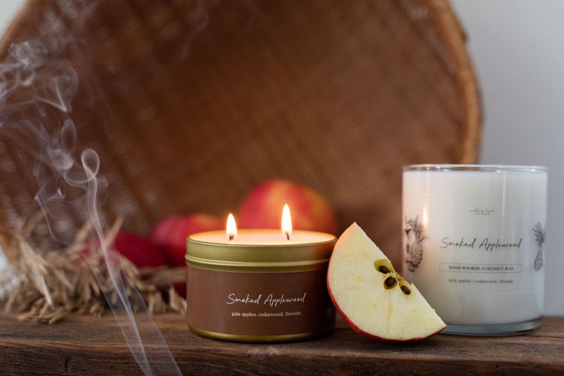 Smoked Applewood Tin Candle