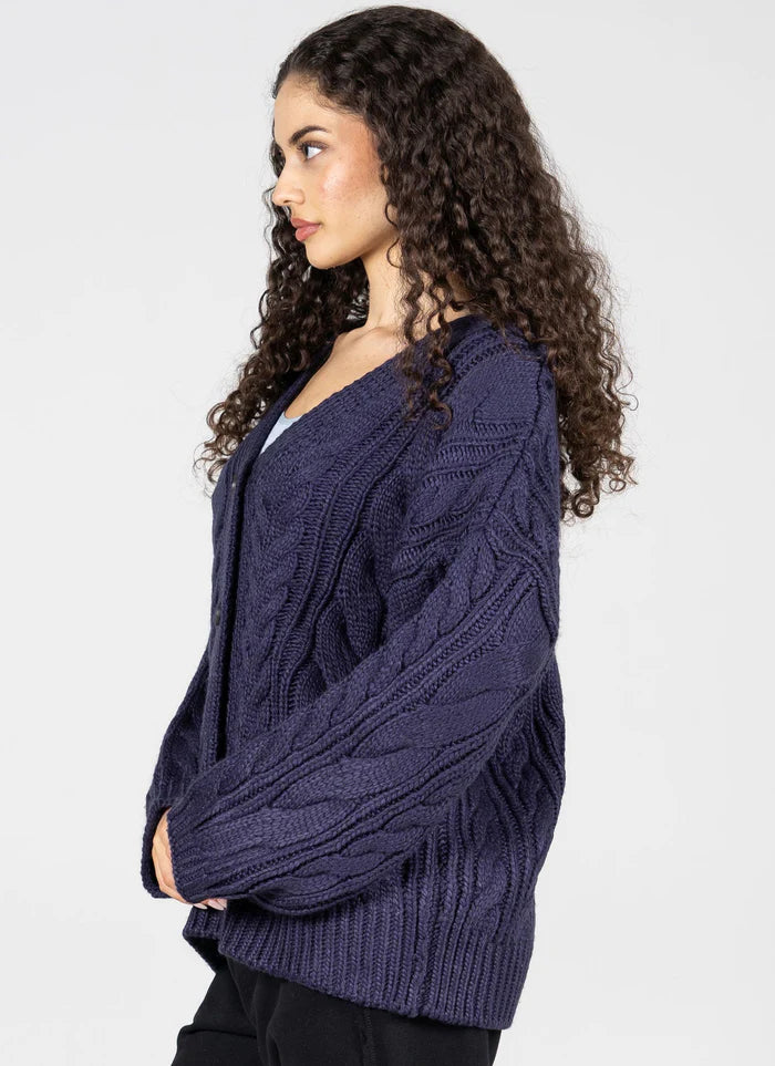 Coziest Chunky Cable Knit Cardigan