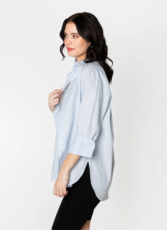 Linen Boyfriend Fit Blouse