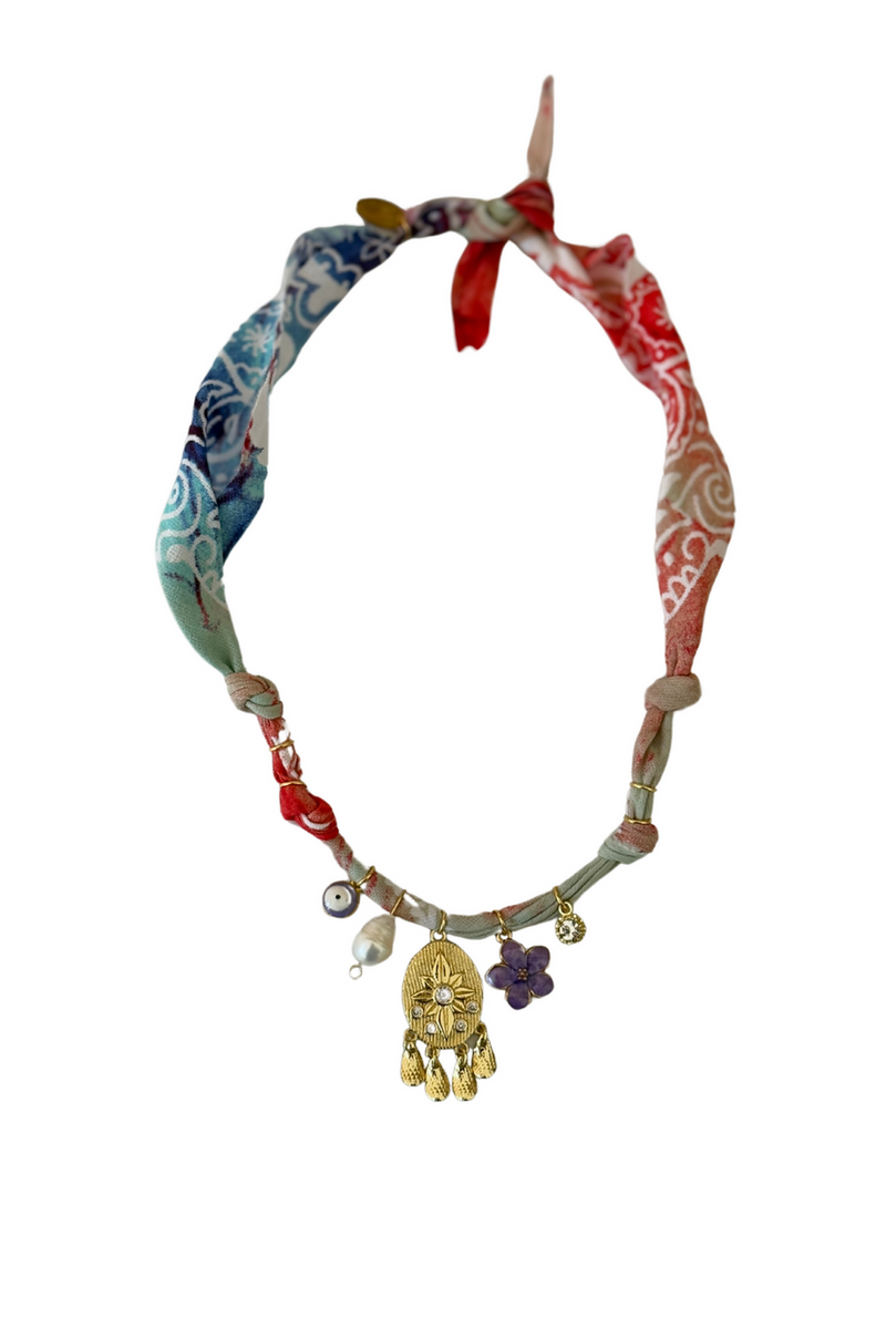 Cosmic Vibes Gold Teardrops Medal Necklace