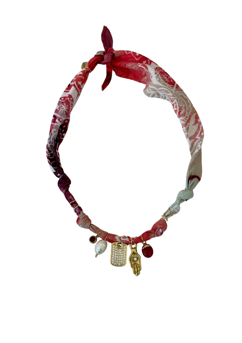 Cosmic Vibes Rhinestone Tag Necklace