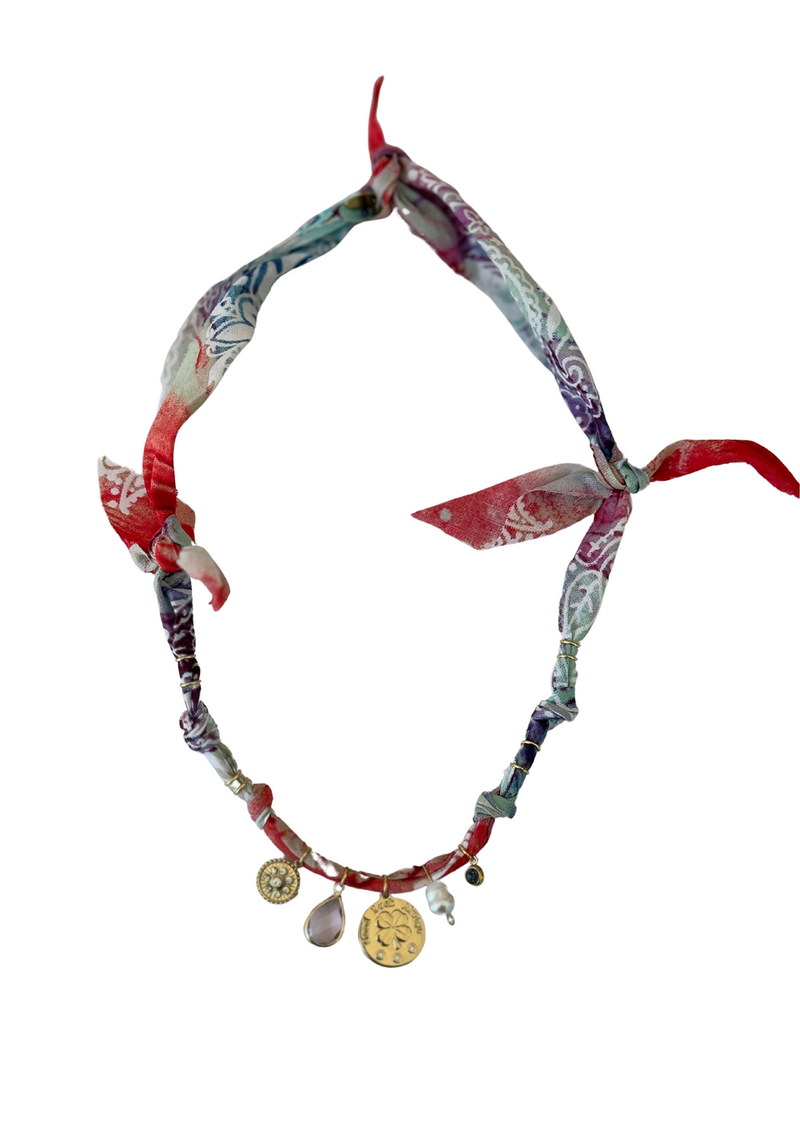 Cosmic Vibes Gold Clover Medal Necklace