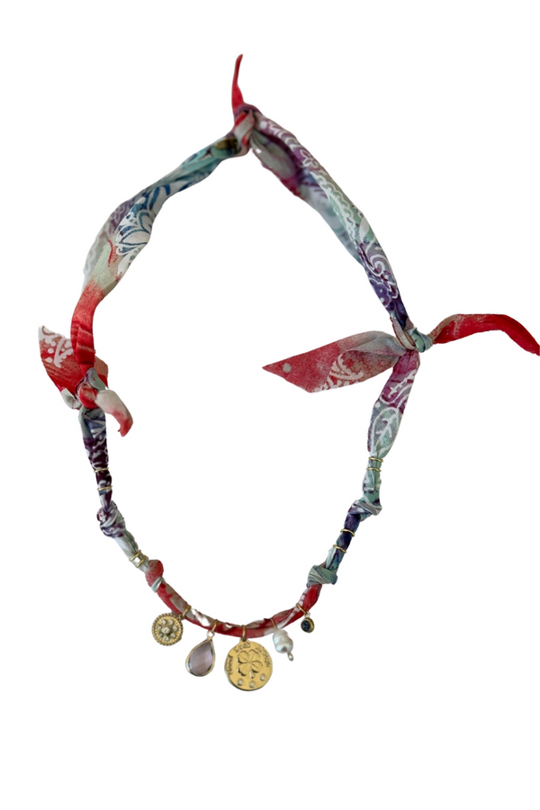 Cosmic Vibes Gold Clover Medal Necklace