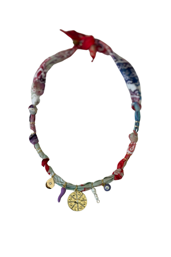 Cosmic Vibes Golden Wheel Necklace