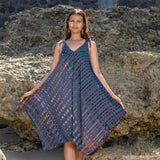 Tie Dye Handkerchief Dress DENIM/GOLD