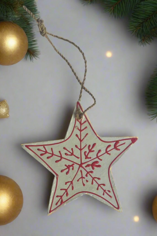 Hanging Star Ornament - White