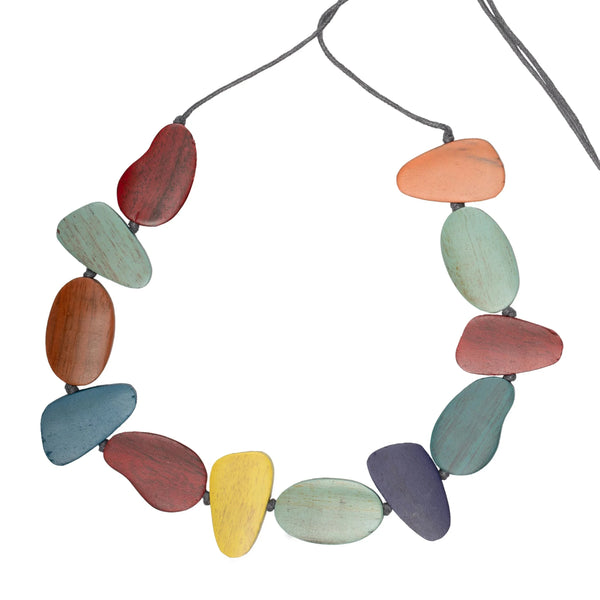 Wooden Pebble Necklace