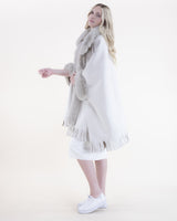 Fringe Suede Cape w/ Vegan Fur